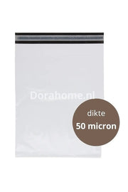 Plastic verzendzak 50 micron (S/M/L) Dorahome