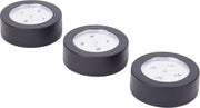 3 Luxe Zwarte Zelfklevende LED Druklampen Set